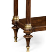 Jonathan Charles Brompton French Style Mahogany Console with Brass Gallery