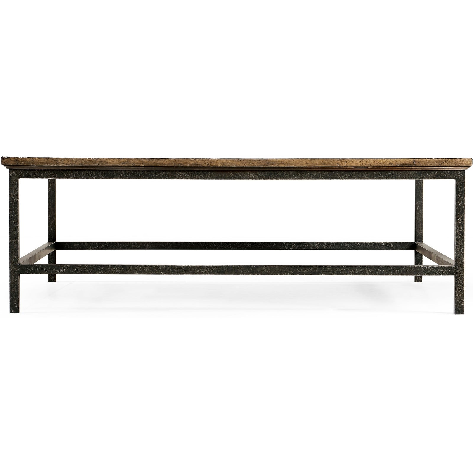 Jonathan Charles Casual Accents Square Coffee Table with Iron Base