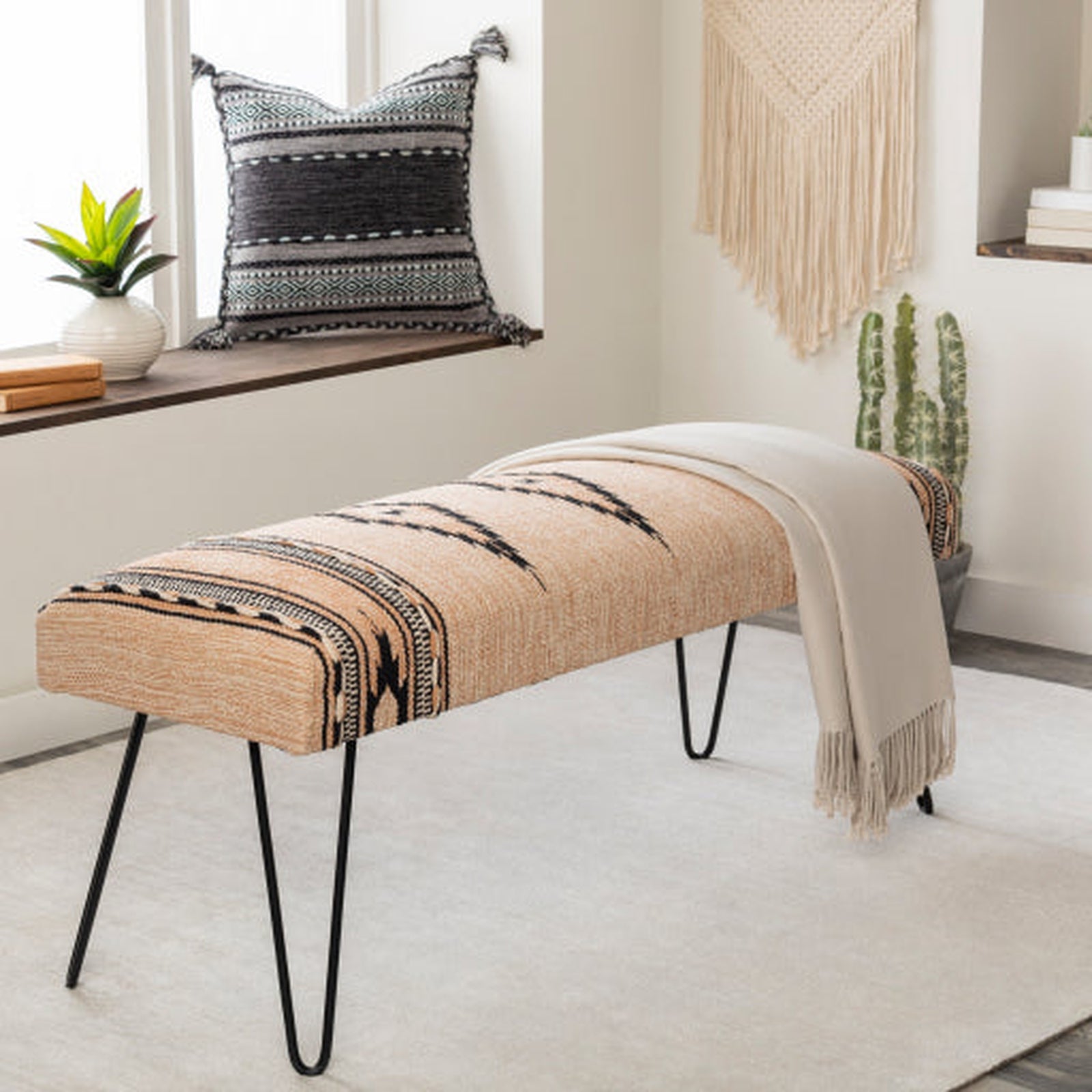 Surya Miriam Upholstered Bench