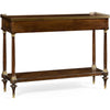 Jonathan Charles Brompton French Style Mahogany Console with Brass Gallery