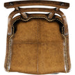 Jonathan Charles Buckingham Oak Barstool with Studded Leather Seat