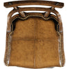 Jonathan Charles Buckingham Oak Barstool with Studded Leather Seat