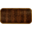 Jonathan Charles Buckingham Regency Crotch Mahogany Single Leaf Extending Dining Table